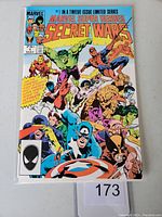 Front cover of Marvel Super Heroes Secret Wars #1 2nd print comic book showing multiple superheroes.