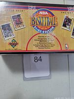 Photo showing front of the sealed factory box of the 91/92 Upper Deck NBA Basketball cards with branding and edition details.