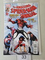 Front cover of The Amazing Spiderman Annual #39 comic showing various Marvel characters including Spiderman, Captain America, Iron Man, and a female character.