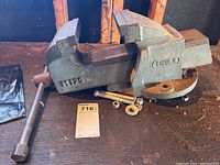 Shivaji M125 vise showing the full side view with mounting hardware.