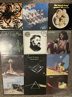 Complete view of all 12 LP records arranged 4x3 in a single image, showing album covers.