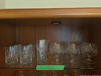 Full view of the set including 4 rocks glasses, 2 highball glasses, and 4 brandy snifters.