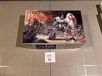 Full view of Mortar Headd LED Mirage model kit box showing the robot artwork and title.