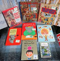Eight vintage children's books, showing full lot including Babar books and others