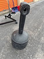 Overall view of the commercial outdoor butt bin with tall neck and round base