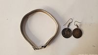 Full lot including Italian sterling silver bracelet and the earrings made from Canadian Centennial silver dimes