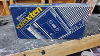 Box of Norris X-Ten cassette recorder showing front artwork and branding