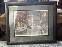 Full front view of matted and framed print