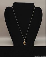 Full view of necklace on display bust