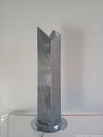 Frontal view of lamp on clear surface