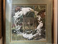 Full view of framed print Sacred Circle showing frame, mat and artwork