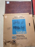 Card table partially inside original box showing the graphics and brand information of Cooey Metal Products Ltd.