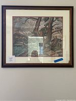 Front view of framed nature print artwork showing full image and frame details.