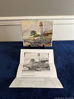 Painting displayed on easel with accompanying signed letter from David MacDonald