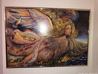 Image showing the full framed Josephine Wall print titled "Nature's Guardian" with detailed nature and fantasy elements.