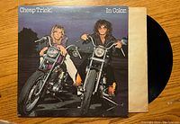 Front cover of Cheap Trick "In Color" vinyl record showing band members on motorcycles.