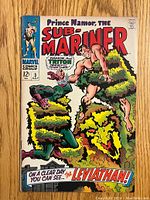 Front cover of The Sub-Mariner #3 vintage comic featuring Namor and Triton.