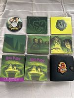 Harry Potter DVD and CDs laid out showing disc artwork and illustrated covers.