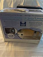 Box of Humidex Garage Ventilation Unit showing product details and features.