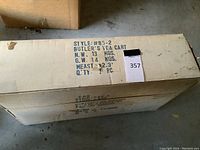 Box label specifying weight, style #85-2, and product name 'Butler's Tea Cart'.