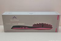 Box front showing Sutra Ionic Heat Brush image and branding.