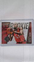 Front of Pascal Siakam rookie basketball card showing player image and design