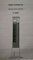 Instruction manual showing the TF-1806Y water cooling fan illustration and title.