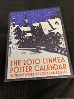 Front cover of 2010 Linnea Poster Calendar showing winter snow scene artwork by Johanna Kriesel