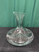 Decanter front view showing wide base and neck shape