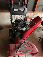 Full view of snow blower showing overall structure and condition