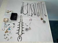 Overview of all jewelry items laid out on white background