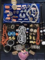 All items overview on blue display mat