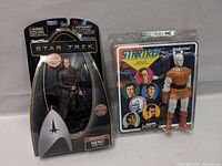 Star Trek Nero and Andorian action figures in original packaging shown side by side.