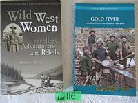 Photo showing the front covers of both books: 'Wild West Women' in grey and 'Gold Fever' in color.