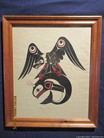 Full view of the framed seriograph print showing the wooden frame and the artwork inside, signed by Doug LaFortune.