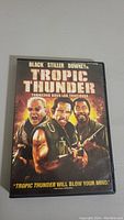 Front cover of Tropic Thunder DVD showing actors and movie title