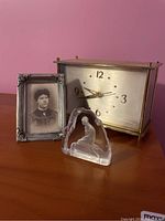 Photo showing entire set on wooden surface with pink wall background