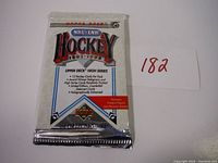 Front side of sealed 1991-92 Upper Deck NHL hockey card pack with branding and series info visible