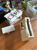 Overview of Pfaff Creative Designer unit, Pfaff 1475 CD machine, manuals, foot pedal and accessory case