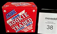 Red Score 1988 Rookie & Traded Card Factory Box set with branding and box text