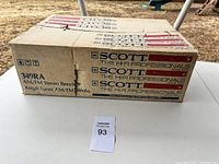 Box labeled Scott 349RA AM/FM Stereo Receiver showing original packaging.
