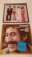 Front and back covers of Max Webster "High Class in Borrowed Shoes" and Jim Croce "Photographs & Memories His Greatest Hits" vinyl records showing album artwork and condition