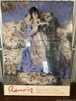 Frontal view of the Renoir art poster showing the entire picture, title, and text at the bottom.