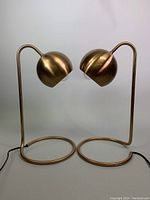 Front view of pair of lamps unlit