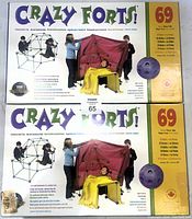 Two sealed Crazy Forts boxes side by side, showing front artwork and piece count.
