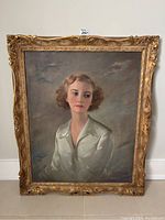 Front view of portrait and frame