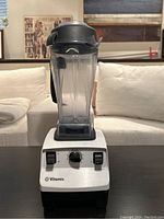 Front view of blender base and jar