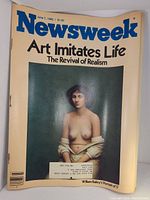 Cover photo of the June 7, 1982 Newsweek magazine issue titled "Art Imitates Life" featuring a painting by William Bailey.