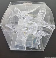 Hummingbird shaped light set inside clear plastic packaging, showing the figures inside and battery pack.