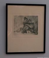 Full front view of framed photogravure